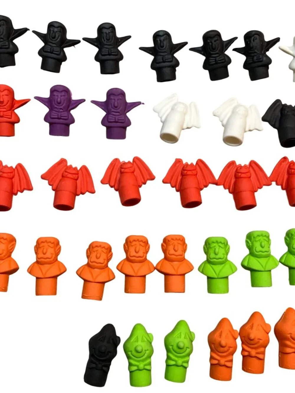 Halloween Themed Pencils and Erasers Set  Trick Or Treat Party Favors